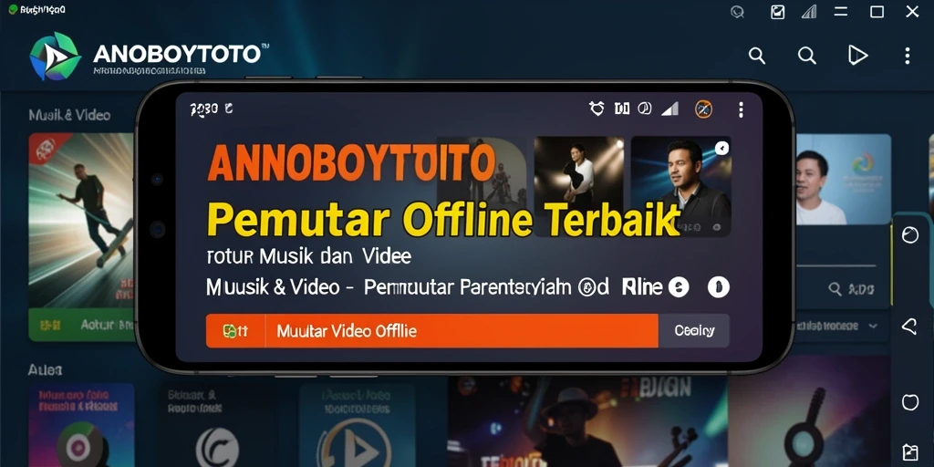 Antarmuka pengguna ANOBOYTOTO untuk pemutar video offline yang menarik.