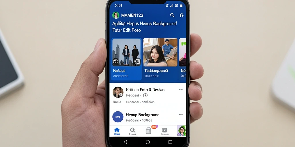 Tampilan antarmuka MAMEN123 untuk menghapus latar belakang gambar.